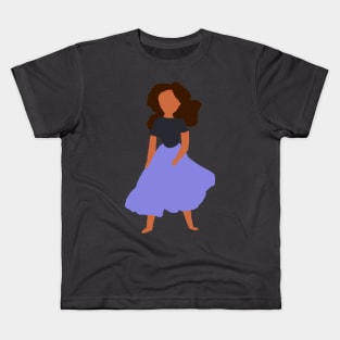 Woman wearing a Purple Dress Kids T-Shirt